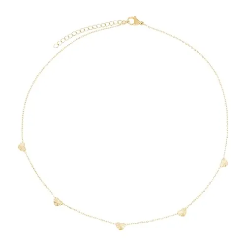 Heideman Halskette Damen aus Edelstahl gold farbend matt Kette mit Herzchen für Frauen ohne Stein