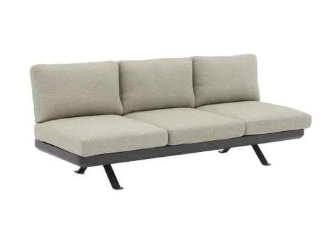 Zebra Sky Lounge 3-Sitzer Edelstahl Graphit von Zebra