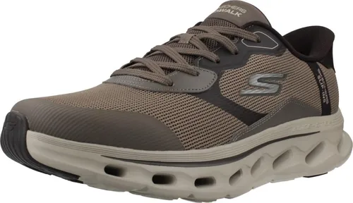 Skechers Hands Free Slip-ins Go Walk Glide-Step 2.0 Herren Sneaker, Dark Taupe, 41.5 EU - Moderne Herren-Sneaker mit innovativem Schlupf-Design für müheloses An- und Ausziehen. Atmungsaktive Materialien und hochwertige Dämpfung sorgen für hohen Tragekomfort und Unterstützung im Alltag.