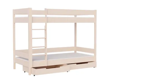 Etagenbett aus Holzwerkstoff, 90x180 cm, Kinderbett mit Schubladen
