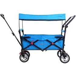 FUXTEC Bollerwagen FX-CT700 - Faltbarer Bollerwagen mit UV-geschütztem Sonnendach, ideal für Transport und Freizeit mit doppelter Bremsfunktion und stabilem Design