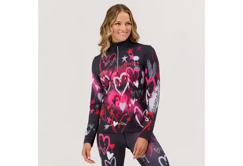 Krimson Klover Langarmshirt Graffiti Girls Top schwarz XS - Stylisches Langarmshirt für Mädchen aus recyceltem Material, ideal für den Alltag. Bequeme Passform und moderne Graffiti-Optik für einen trendigen Look.