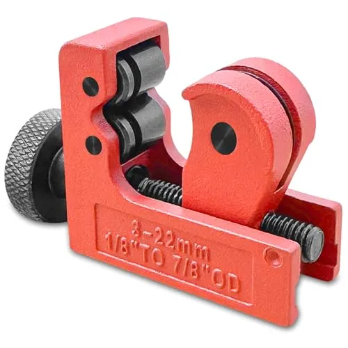Yonality Mini Rohrschneider, 3-22 mm Langlebiger Handgehaltener Metall-Trennschneider, Kupferrohrschneider Schneidwerkzeuge für Schneiden von Rohren aus Kupfer, Messing, Aluminium, Kunststoff