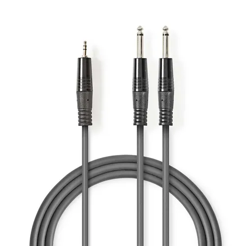 Nedis Stereo Audiokabel  |  2x 6,35-mm-Stecker - 3,5-mm-Stecker  |  3,0 m