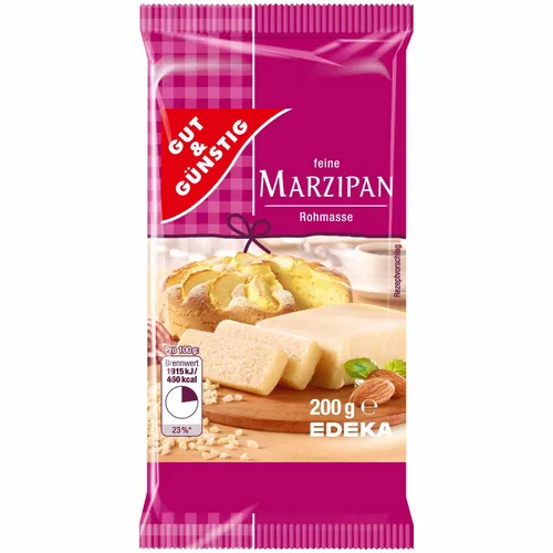Gut&Günstig Marzipanrohmasse zum Backen und Naschen 200g Packung