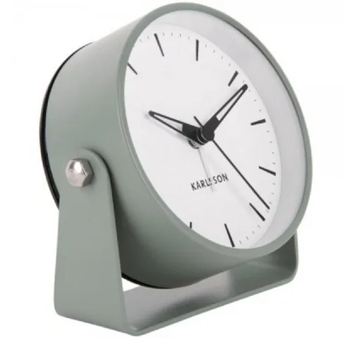 Karlsson Uhr Wecker Calm Metal Grayed Jade in grün von Karlsson