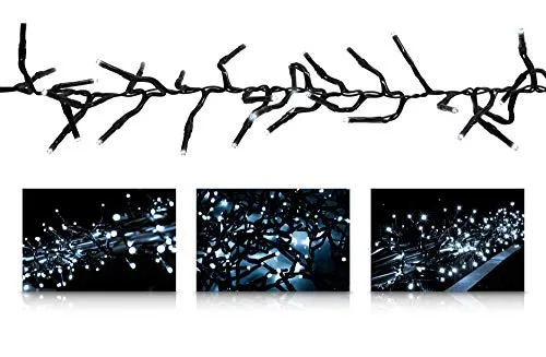 LED Universum Büschellichterkette mit 480 weißen LEDs - Lichterketten für Innen und Außen, beeindruckende Beleuchtung mit 480 energieeffizienten LEDs, ideal für Weihnachtszeit, Hochzeiten oder Gartenfeiern, IP44 Schutz für sichere Anwendung