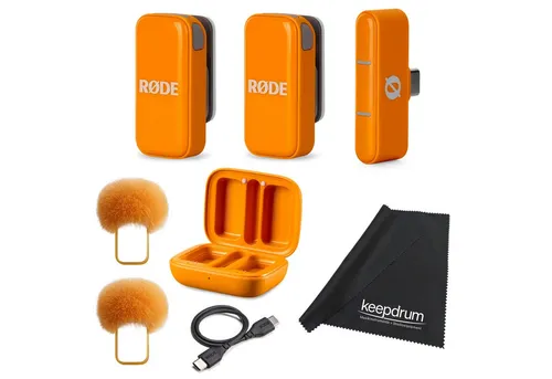 RØDE Wireless Micro Mikrofon-System USB-C Orange – Ideales Set für Content Creator - Das RØDE Wireless Mikrofon-System ist perfekt für Vlogs und Außenaufnahmen. Mit Ladecase, Sender, Empfänger und Windschutz ausgestattet, bietet es Flexibilität und hohe Qualität für kreative Projekte.