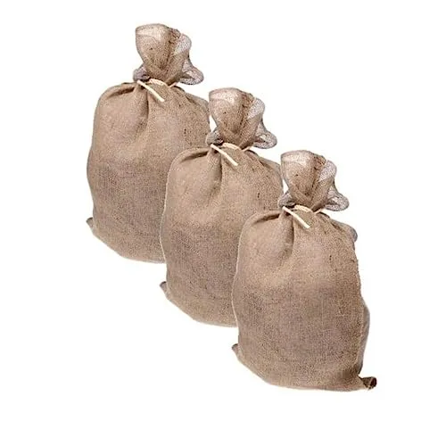 Jutesack Kartoffelsack Pflanzsack 85x50 cm Winterschutz für Kübelpflanzen Jute Säcke Nuss Sack Apfelsack Pflanzenschutz Frostschutz Pflanzen 3 Stück