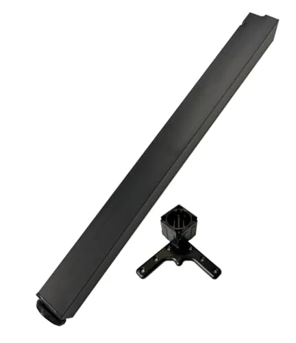 durante Tischbein eckig Schwarz matt H 710 mm TFD60 höhenverstellbar Plus 25 mm Metall 60x60 mm inkl. Montagematerial Möbelfüße Tischfüße Schreibtische UVM.