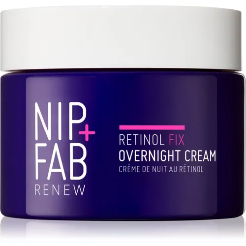 Nip + Fab Retinol Fix Overnight 0.1% Retinol Cream - Nachtpflege mit 0,1% Retinol zur Reduzierung von Falten und Hyperpigmentierung. Angereichert mit Hyaluronsäure für intensive Feuchtigkeit und ein strahlendes Hautbild.