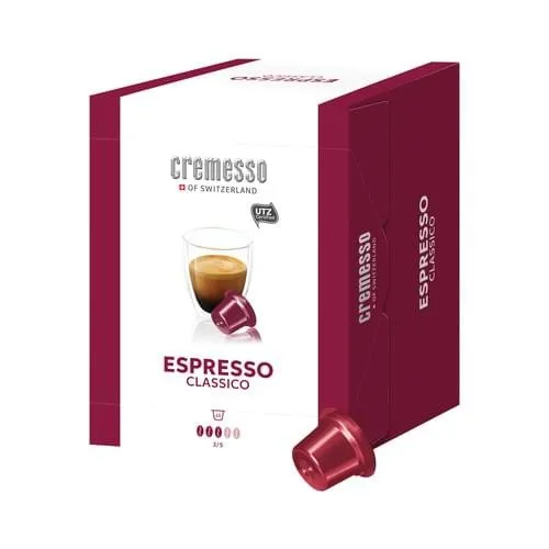 Cremesso Espresso Classico Kaffeekapseln – 48er Pack - Kaffeekapseln & Pads, klassischer Espresso mit intensivem Aroma für unwiderstehlichen Genuss jeden Tag.