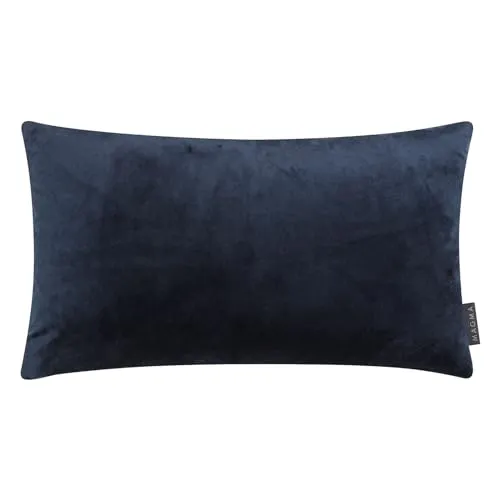 MAGMA Dekokissenhülle Samt Uni dunkelblau, 30x50 cm