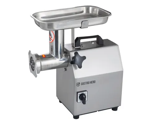 GastroHero Fleischwolf FWE 120 kg/h - Multifunktional für Ihre Profi-Küche - Fleischwolf für 120 kg/h, ideal für Hackfleisch und Pasteten. Robustes Design, einfache Handhabung und schnelle Reinigung machen ihn zum unerlässlichen Küchenhelfer.