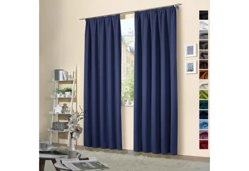 heimtexland Verdunkelungsvorhang - Blickdicht und Thermo - Fertiggardinen mit hochwertigem 3-Schicht-Gewebe für besten Sichtschutz und optimale Kälte- und Wärmeisolierung. Ideal für erholsamen Schlaf und ungestörtes Arbeiten.