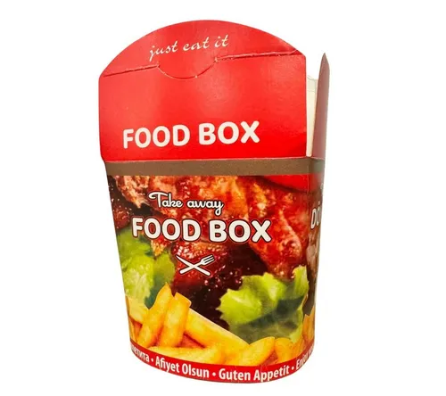NoblesBox Lunchbox Döner Box, Kebab Box, Takeaway-Verpackung für Kebab, Pasta & mehr, (250-tlg., 750 ml (26 oz), Fettabweisend & Stabil, Faltbox, Pappbox, Asiabox