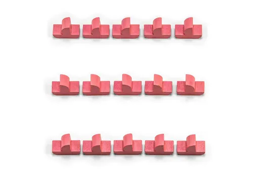 Waldfelsen Spiel – Holz-Figuren Spielfiguren Ersatz passend für Die Siedler von Catan, Spielmaterial, Verschiedene Farben