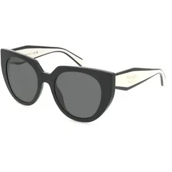 Prada PR14WS Damen-Sonnenbrille, Vollrand Cateye - Elegante Sonnenbrille aus Acetat im Cateye-Design, ideal für stilbewusste Damen, schützt Ihre Augen mit grauen Vollfarbgläsern.