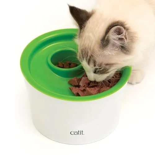 Catit Multi Feeder - Futternapf für Katzen - 3-in-1-Futternapf mit Pfotenöffnung, ergonomischem Design und Vorratsbehälter. Ideal für Nass- und Trockenfutter, fördert das natürliche Fressverhalten Ihrer Katze.