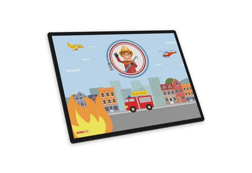 itenga Schreibtischunterlage itenga Schreibunterlage V1 Motiv Feuerwehr Kindermotiv