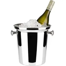 APS 36028 Wein- und Sektkühler - Hochwertiger Edelstahl, 4 Liter Fassungsvermögen, elegante Optik mit mattierter Innenseite und hochglanzpolierter Außenseite, ideal für stilvolle Anlässe