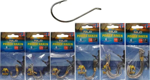 Behr Meereshaken Norwegen Haken Meeresangeln Naturköder, Größe:12/0