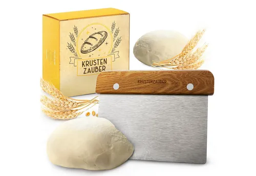 Krustenzauber Backmatte Zubehör - Brotschlingen, Schneebesen, Backmatte, Teig Reinigungstücher, Teigkarte Edelstahl
