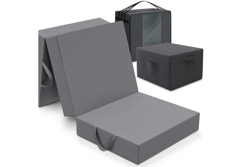ELONEO Klappmatratze Spar-Set mit Husse & Transporttasche - Praktische Klappmatratze für Erwachsene und Kinder, 15 cm hoch, platzsparend und waschbar – ideal für Übernachtungsgäste und unterwegs.