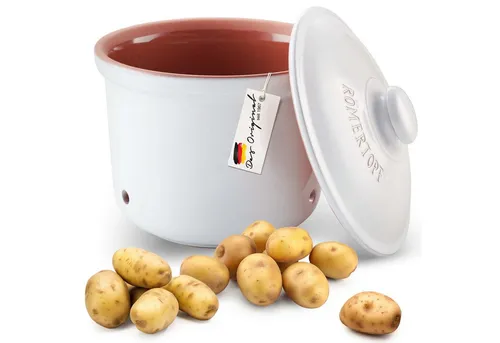 RÖMERTOPF Vorratsdose MAXI PLUS – Kartoffel-Aufbewahrungsbox aus Keramik - Vorratsdosen – Atmungsaktive Keramikbox für optimale Lagerbedingungen, schützt Kartoffeln vor Schimmel und Licht, elegantes Design für jede Küche.