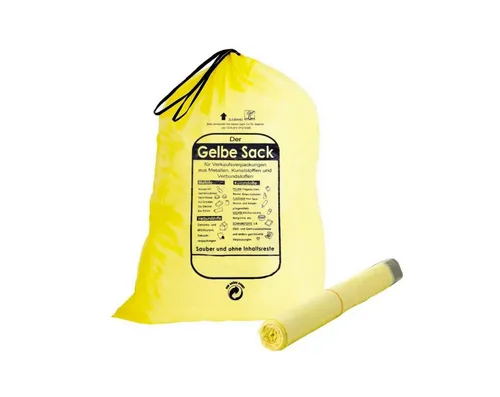 Der Gelbe Sack 90l mit Zugband in gelb von ARLI