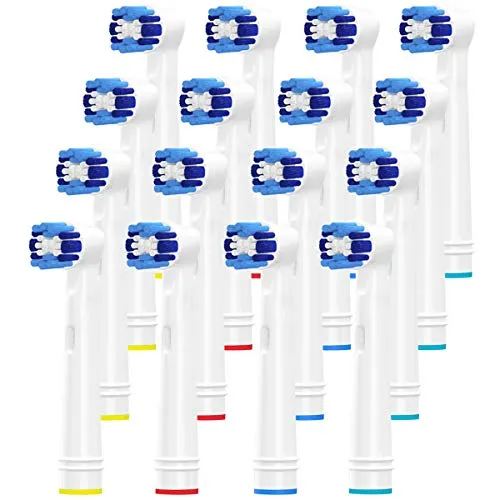 YanBan 16er-Set Zahnbürstenköpfe, kompatibel mit Oral-B elektrischen Zahnbürsten, für Precision Clean Ersatzbürstenköpfe