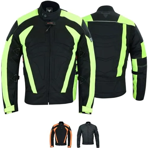 BULLDT Motorradjacke Herren - Sportliche kurze Bikerjacke mit CE2-Protektoren - Schutzjacken mit wind- und wasserabweisendem Material, abnehmbaren Innenfutter und herausragendem Schutz durch CE2-Protektoren an Armen, Schultern und Rücken.