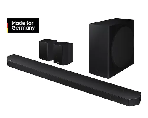 Samsung HW-Q935B Soundbar mit Rücklautsprechern - Soundbars, 9.1.4-Kanal-System mit 17 Lautsprechern und kabellosem Dolby Atmos für ein beeindruckendes Heimkinoerlebnis.