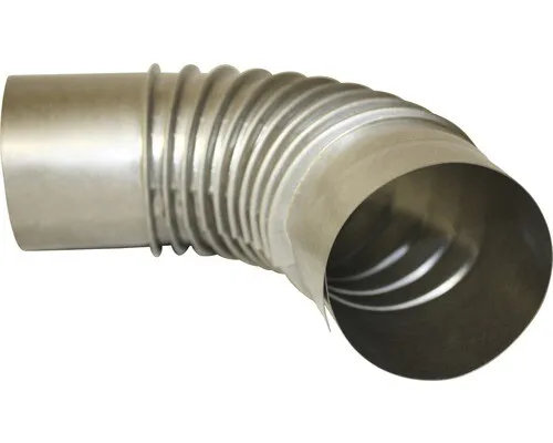 Ofenrohr-Bogen 90° Ø80 mm ohne Tür feueraluminiert