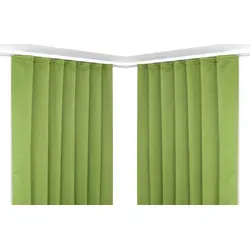 Beautex 2er Set Verdunkelungsgardine, Apfelgrün - Gardinen-Set mit stark abdunkelndem und blickdichtem Material, schallschluckend und wärmeisolierend, ideal für stilvolle Raumgestaltung.
