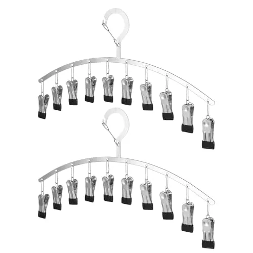 KITDAHOM 2 Stück Sockenaufhänger in silber von KITDAHOM