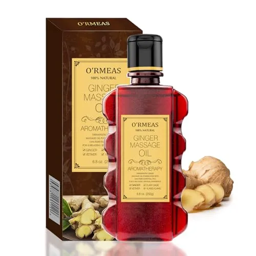 Ingwer Massageöl für Entspannen, Massieren Gelenkschmerzen Linderung massage öl Ginger Massage Oil Feuchtigkeitsspendendes Körperöl für Männer und Frauen 8,8 Unzen