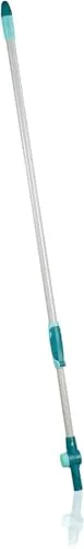 Leifheit Teleskopstiel 190 cm, ausziehbare Teleskopstange von 110 bis 190 cm, Stahlstiel mit Click System und Aufhängeöse, ausziehbare Teleskopstange mit Gelenk, ideal für Oberflächenreinigung