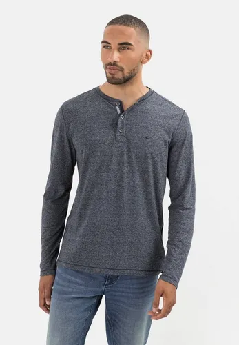 camel active Langarmshirt aus nachhaltigen Baumwollmix Langarm Henley