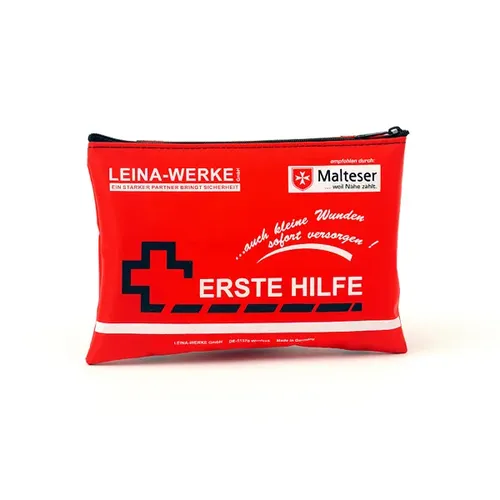 Leina Werke Erste Hilfe Set Leina Mobiles Erste Hilfe Set Tasche aus wasserabweisendem Nylongewebe mit Reißverschluss 50000