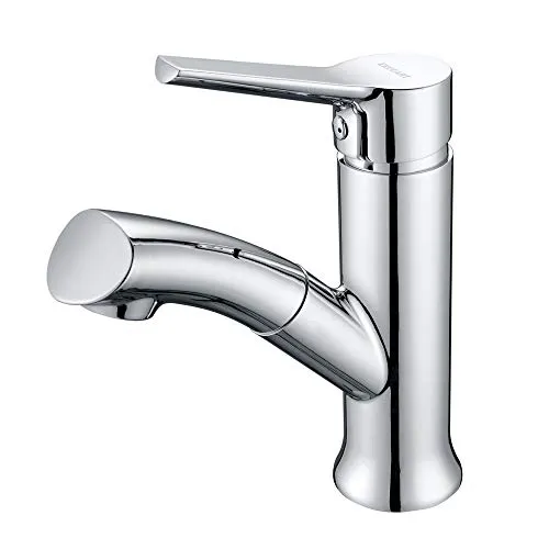EXECART Wasserhahn für Bad mit Amusziehbarer Brause, Waschtischarmatur Hoch Mischbatterie Waschtischmischer Bad Waschbecken und Küche