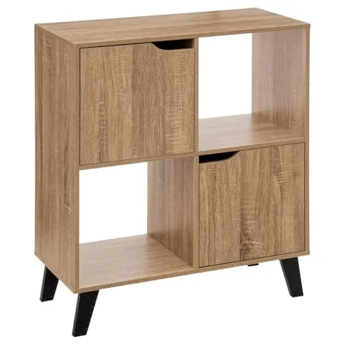 5five - Regal mit 4 fächern tür ceda mit naturholzeffekt