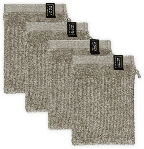 SCHÖNER WOHNEN-Kollektion Waschhandschuh Sense, (Packung, 4-St), mit Velourborte, hautschmeichelnde Airtouch Qualität, super weich