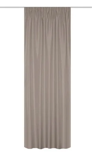 Home Basics Vorhang Eskimo 175 x 135 cm - Thermoschal in Natur - Fertiggardinen mit energiesparendem Thermostoff, blickdicht und hitzeabweisend, ideal für jeden Raum. Einfach zu kürzen mit dem mitgelieferten Bügelband.