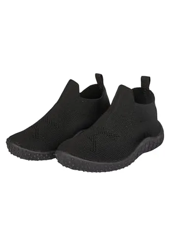 Sterntaler Badeschuhe knöchelhoch – Unisex Baby Aquaschuhe schnelltrocknend – mit ergonomischer Sohle – Flexibles Funktionsmaterial – Bequeme Strand Slipper - Kinder Bademode -Farbe schwarz, Größe 28