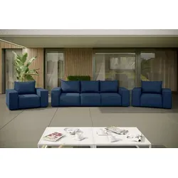 Kaiser Möbel Gartenlounge-Set SONNE 3+1+1 - Elegantes Gartenmöbelset SONNE für Garten und Terrasse, wasser- und UV-beständig, inklusive 5 Kissen für höchsten Komfort und Langlebigkeit.