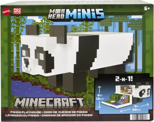 MINECRAFT Mob Head Minis Panda Spielhaus Spielset