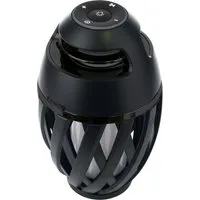 näve LED Tischleuchte Muna mit Bluetooth-Lautsprecher - Moderne Nachttischleuchte mit integriertem Bluetooth-Speaker und Flammeneffekt, ideal für stimmungsvolle Abende. USB-Ladefunktion und 5-6 Stunden Akkulaufzeit.