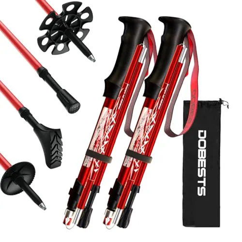 Damen Herren Wanderstöcke Nordic Walking Trekkingstöcke Aluminium 2 Stück
