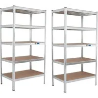 TRUTZHOLM 2X XL Schwerlastregal 180x90x60cm - Lagerregal mit praktischen Stecksystem, ideal für Garage oder Werkstatt. Hohe Tragkraft von 875 kg und aus verzinktem Stahl gefertigt.